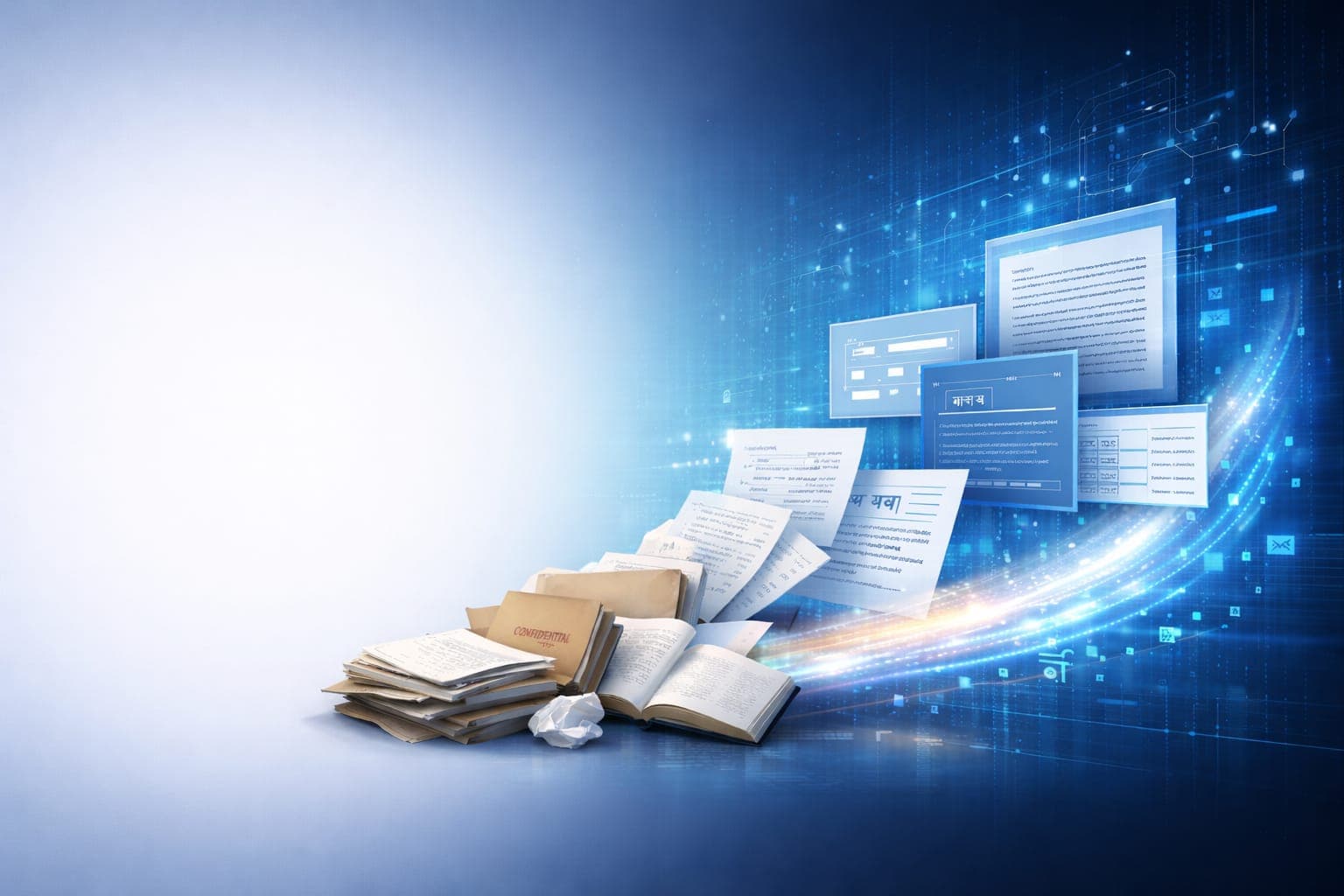 Digitization interface for transforming physical records into structured data